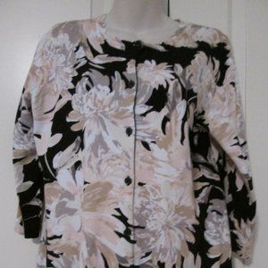 ISAAC MIZRAHI LIVE Woman's Cardigan Sweater Top M